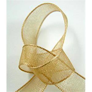 Organza Ribbon Cord, coffee, 9mm wide [JTORG01C067-9MM]