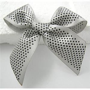 bowknot, Ribbon butterfly flower, grey, 65x60mm [JTRFP01C02]