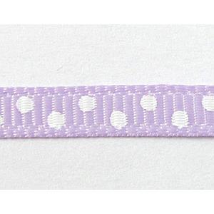 Lavender polka dot grograin ribbon cord, 5mm wide [JTRFP02C04]