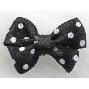 bowknot, Ribbon butterfly flower, black, 16x25mm [JTRFP03C03]