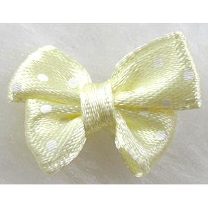 bowknot, Ribbon butterfly flower, lt.yellow, 16x25mm [JTRFP03C08]