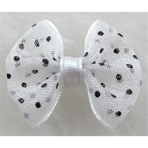 bowknot, Organza butterfly flower, white, 22x25mm [JTRFP04C03]