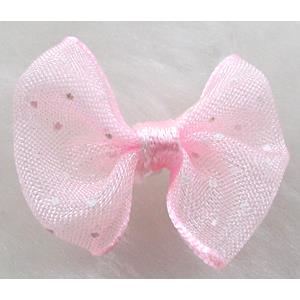 bowknot, Organza butterfly flower, pink, 22x25mm [JTRFP04C11]