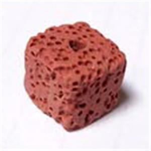 Lava bead, Cube, tomato red, 8x8x9mm, 43pcs per st [LAC01C12-8X8X9MM]