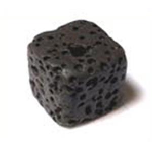 black Lava stone cube beads, 8x8x9mm, 43pcs per st [LAC01C18-8X8X9MM]