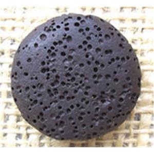 Lava bead, flat round, 27x8mm,14pcs per st, color code:12 [LAC10-12]
