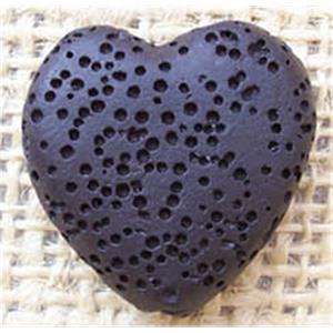 lava stone beads, heart, 26x27x8mm, 15pcs per st, color code:21 [LAC17-21]