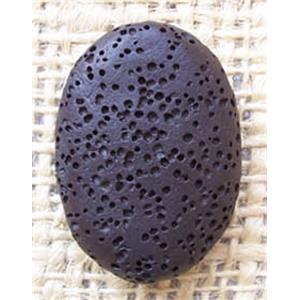 lava bead, flat oval, 32x24x8mm, 12pcs per st, color code:21 [LAC18-21]