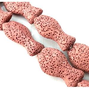 Lava Fish Beads, 37x21mm, 11pcs per st, color code:18 [LAC23-18]