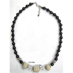 Handmade Lave Necklace, 15x10mm, 11x13mm,approx 16 inch length [LANK20]