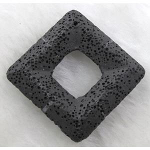 Lava pendant bead, 35x35mm,8mm thin [LAPD11]