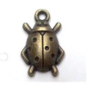 Tibetan silver beetle pendant non-nickel, bronze, approx 11x17.5mm [LH1311090]