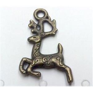 Tibetan silver sheep pendant non-nickel, bronze, approx 14x22mm [LH1311094]