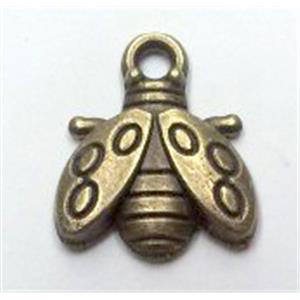 Tibetan silver honeybee charm pendant non-nickel, bronze, approx 12x14mm [LH1311096]