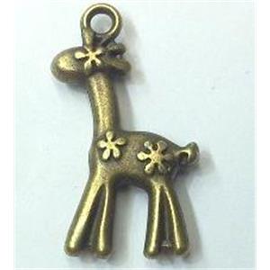 Tibetan silver giraffe pendant, non-nickel, bronze, approx 16x30mm [LH131115]