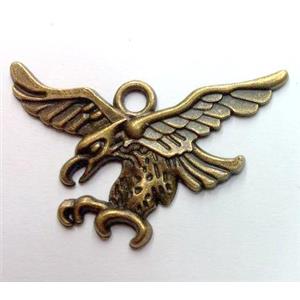 Tibetan silver hawk pendant, non-nickel, bronze, approx 26x43.5mm [LH1323]