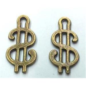 tibetan silver music notes pendant non-nickel, bronze, approx 8x18mm [LH2029]