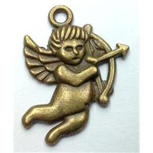 tibetan silver Cupid pendant non-nickel, bronze, approx 18x22mm [LH2094]