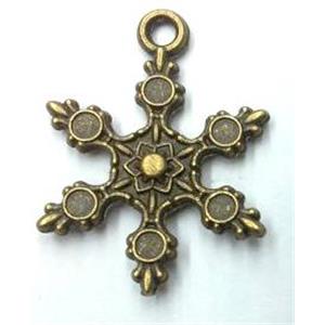 tibetan silver pendant non-nickel, bronze, approx 17x22mm [LH2156]