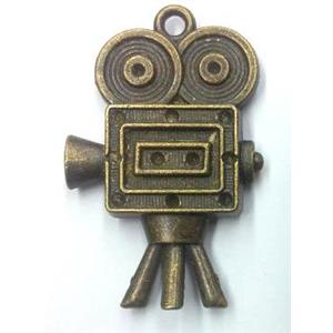 tibetan silver pendant non-nickel, bronze, approx 25x39mm [LH2201]