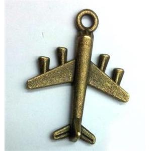tibetan silver airplane pendant non-nickel, bronze, approx 28x22mm [LH2259]