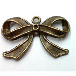 cancer ribbons, tibetan silver pendant non-nickel, bronze, approx 18x28mm [LH2275]