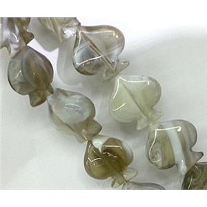 Plated Lampwork glass bead, approx 17x17mm [LWBCH109]