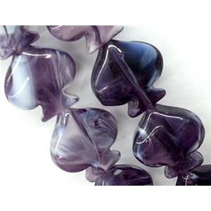 Plated Lampwork glass bead, approx 17x17mm [LWBCH110]