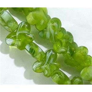 Plated Lampwork glass bead, butterfly, approx 12x18mm [LWBCH111]