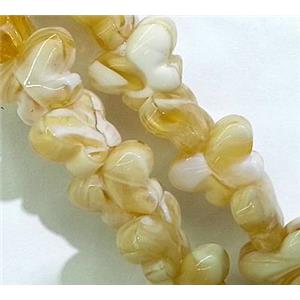 Plated Lampwork glass bead, butterfly, approx 12x18mm [LWBCH115]