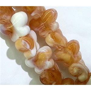 Plated Lampwork glass bead, butterfly, approx 12x18mm [LWBCH117]