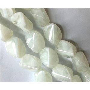 Plated lampwork glass bead, erose, approx 13x17mm [LWBCH148]