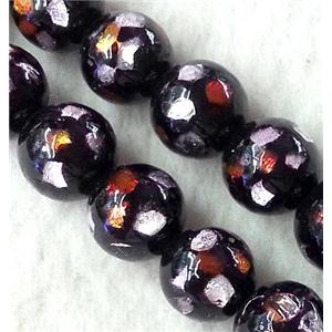 lampwork bead within silver foil, round, 20mm dia [LWBCH202-20MM]