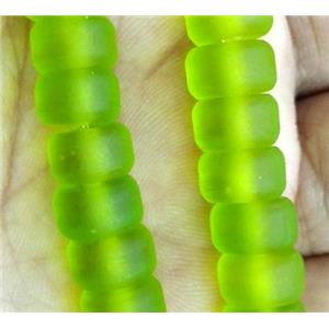 matte lampwork bead, heshi, approx 6x9mm [LWBCH234]