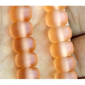 matte lampwork bead, heshi, approx 6x9mm [LWBCH236]