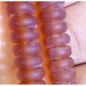 matte lampwork bead, heshi, approx 5x8mm [LWBCH240-5X8MM]