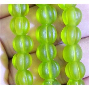 matte lampwork bead, pumpkin, approx 20mm dia [LWBCH244-20MM]