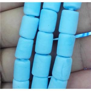 matte lampwork bead, tube, approx 10x14mm [LWBCH248-10X14MM]