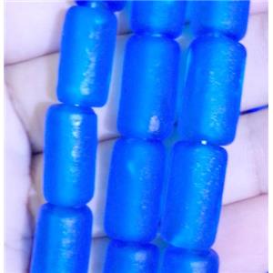 matte lampwork bead, tube, approx 10x14mm [LWBCH249-10X14MM]