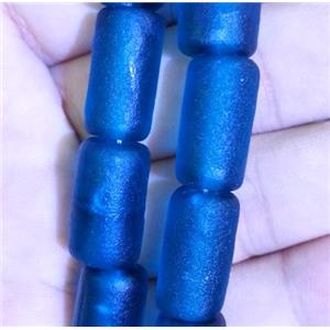 matte lampwork bead, tube, approx 10x14mm [LWBCH250-10X14MM]