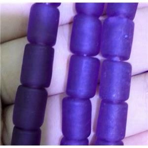 matte lampwork bead, tube, approx 10x14mm [LWBCH253-10X14MM]