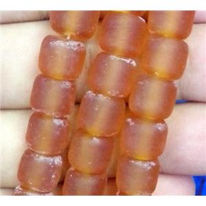 matte lampwork bead, tube, approx 8x10mm [LWBCH255]