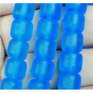 matte lampwork bead, tube, approx 8x10mm [LWBCH256]