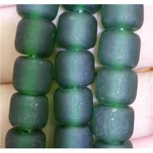 matte lampwork bead, tube, approx 8x10mm [LWBCH258]
