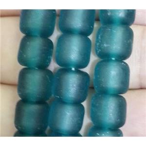 matte lampwork bead, tube, approx 8x10mm [LWBCH259]