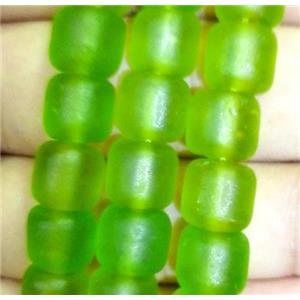 matte lampwork bead, tube, olive, approx 8x10mm [LWBCH260]