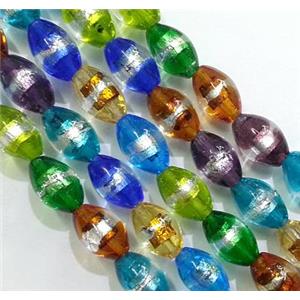 Lampwork Glass bead, mixed, 11x16mm [LWBCH66]