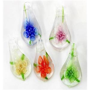 lampwork pendant, approx 25-40mm [LWBPD252]