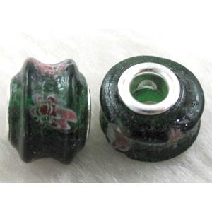 Lampwork Glass Beads, 16mm dia, hole:5.5mm [LWBPST127C03]