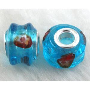 Lampwork Glass Beads, 16mm dia, hole:5.5mm [LWBPST127C04]